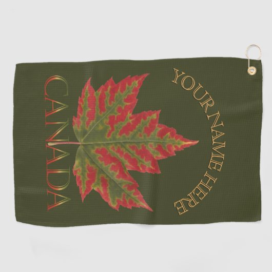 Canada Golf Towel Canada Maple Leaf Golf Towels Golfhanddoek (Horizontaal)