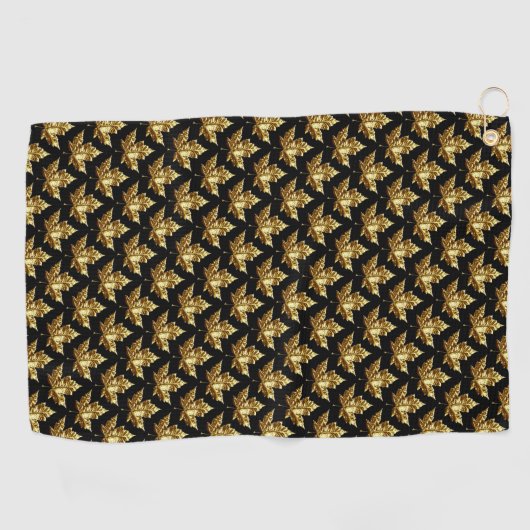 Canada Golf Towel Gold Canada Golf Towels Golfhanddoek (Horizontaal)