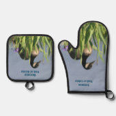 Canada Goose Animal Art gepersonaliseerd Ovenwant & Pannenlap Set (Voorkant)