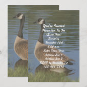 Canada Goose Art Natuur Party Kaart (Voorkant / Achterkant)