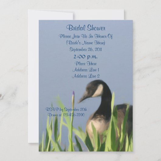 Canada Goose Art Vrijgezellenfeest Invite Kaart (Voorkant)