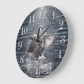 Canada Goose Bathing in Lake Art Design Grote Klok (Hoek)