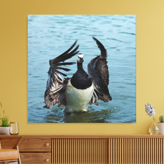 Canada Goose Branta Canadensis Canvas Afdruk (Insitu (Woonkamer))