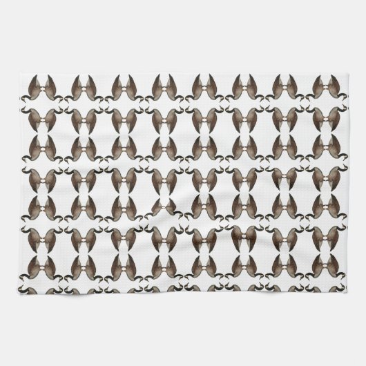 Canada Goose Bruin Witte Keuken Handdoeken (Horizontaal)