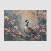 Canada Goose Cherry Blossoms Schilderij Decoupage Tissuepapier (Voorkant)