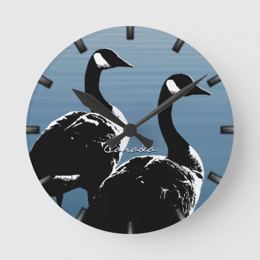 Canada Goose Clock Gifts Canada Souvenir Clock Ronde Klok (Voorkant)