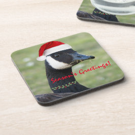 Canada Goose Dearing Red Santa Hat Vakantie Bier Onderzetter