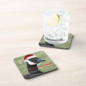 Canada Goose Dearing Red Santa Hat Vakantie Bier Onderzetter (Rechterzijde)