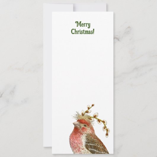 Canada Goose en House Finch Kerstmis platte kaart (Achterkant)
