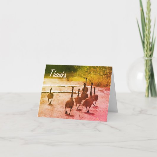 Canada Goose Family Natuur Hartelijk dank Bedankkaart (Voorkant)