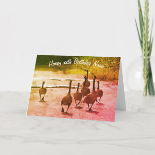 Canada Goose Family Personalized Birthday Kaart