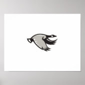 Canada Goose Flying Retro Poster (Voorkant)