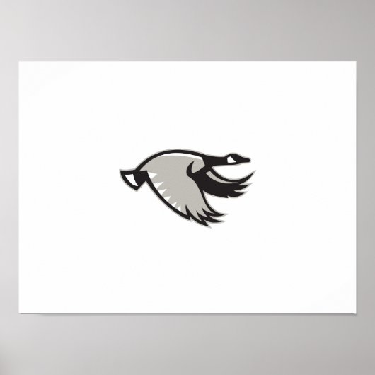 Canada Goose Flying Retro Poster (Voorkant)