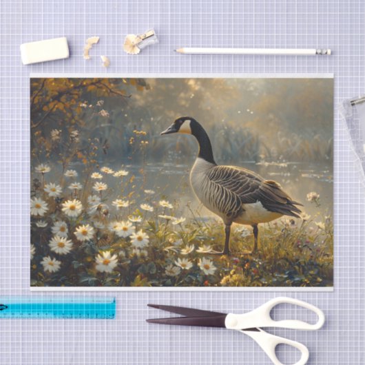 Canada Goose Golden Hour Wildflower Decoupage Tissuepapier (Craft)