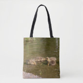 Canada Goose Gosling Babies Wildlife Tote Bag (Voorkant)
