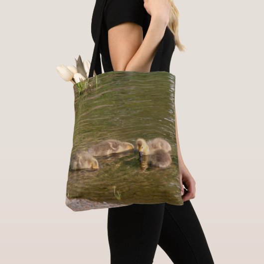 Canada Goose Gosling Babies Wildlife Tote Bag (Dichtbij)
