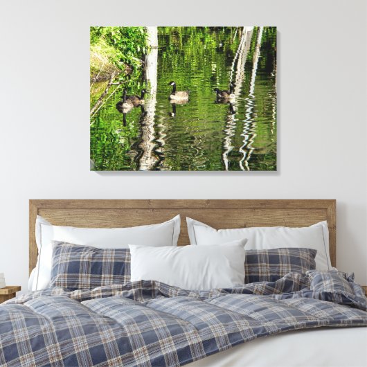 (Canada) Goose Green Canvas Afdruk (Insitu (Slaapkamer))