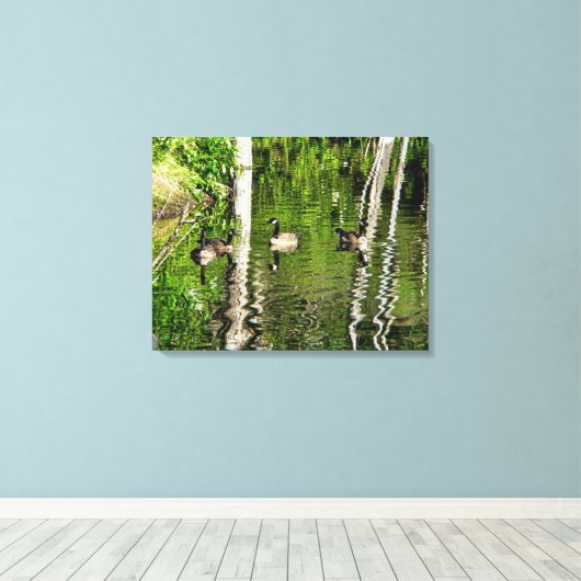 (Canada) Goose Green Canvas Afdruk (Insitu (Houten vloer))