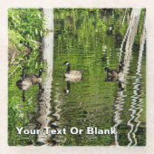 (Canada) Goose Green Glazen Onderzetter (Voorkant)