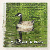 (Canada) Goose Green Glazen Onderzetter (Voorkant)