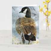 Canada Goose Grunge Kaart (Gele Bloem)
