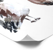 Canada Goose Hand-Drawn Waterverf Wildlife Bird Poster (Hoek)