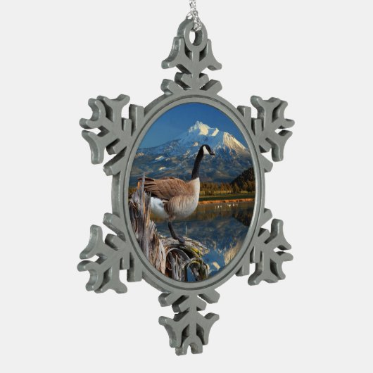 CANADA GOOSE IN DE HANDEL TIN SNEEUWVLOK ORNAMENT (Links)