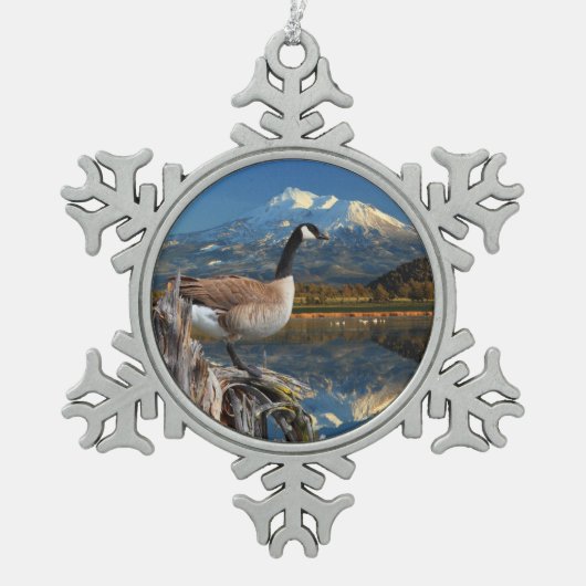 CANADA GOOSE IN DE HANDEL TIN SNEEUWVLOK ORNAMENT (Voorkant)