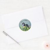 Canada Goose Iris Animal Art gepersonaliseerd Ronde Sticker (Envelop)