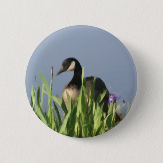 Canada Goose Ises Animal Art Button (Voorkant)
