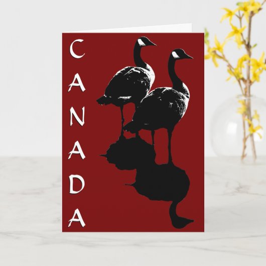 Canada Goose Kaarten Canada Gese Wenskaarten (Gele Bloem)