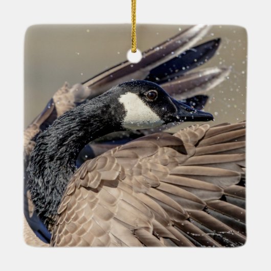 Canada Goose Keramisch Ornament (Achterkant)