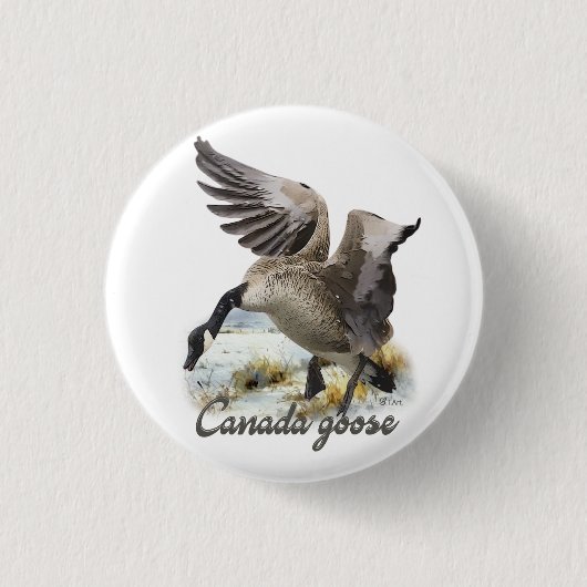 Canada Goose, Kunst Ronde Button 3,2 Cm (Voorkant)