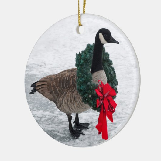 Canada Goose met Wreath ornament (Links)