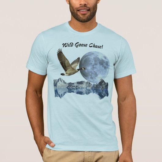 Canada Goose, Moon & Mountains Grappig T-shirt (Voorkant)