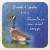 Canada Goose Nature Personalized Wedding  Kartonnen Onderzetters (Voorkant)