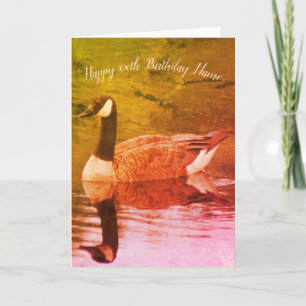 Canada Goose Natuur Art Personalized Birthday Kaart