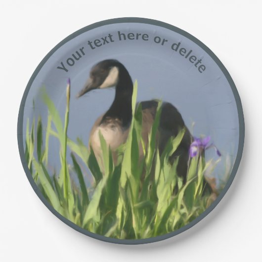 Canada Goose Natuur Art Personalized Party Papieren Bordje (Voorkant)