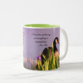Canada Goose Natuur Inspirerend Quote Tweekleurige Koffiemok (Voorkant rechts)