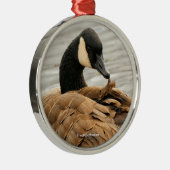 Canada Goose op het meer Metalen Ornament (Rechts)