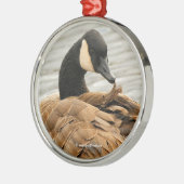 Canada Goose op het meer Metalen Ornament (Links)