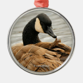 Canada Goose op het meer Metalen Ornament