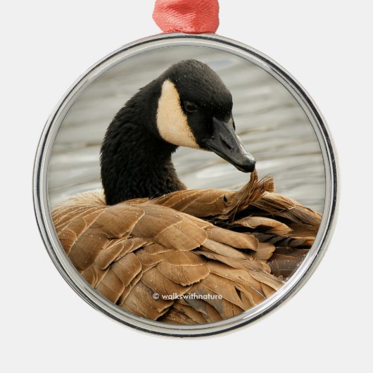 Canada Goose op het meer Metalen Ornament (Voorkant)