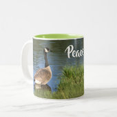 Canada Goose Peace Inspirerend Words Tweekleurige Koffiemok (Voorkant links)
