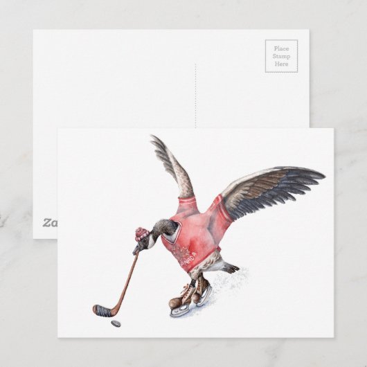 Canada Goose Pplay Hockey Briefkaart (Voorkant / Achterkant)