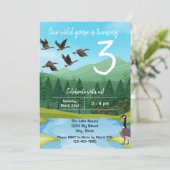 Canada Goose verjaardagsuitnodiging Kaart (Staand voorkant)