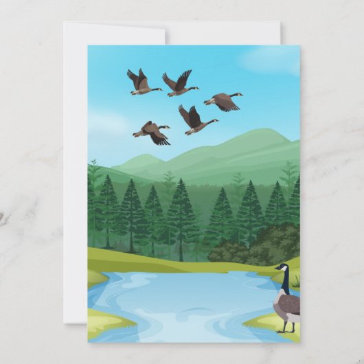 Canada Goose verjaardagsuitnodiging Kaart (Achterkant)