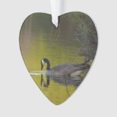 Canada Goose Wildlife Lake Dated Photo Custom Ornament (voorkant)