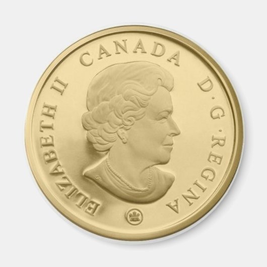 Canada Gouden Dollar gezicht Magneet (Voorkant)