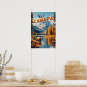 Canada Grizzly Beer Reisposter Poster (Keuken)